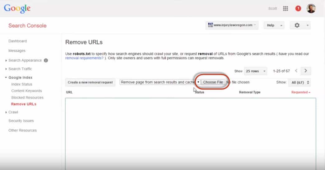 How to Bulk Remove URLs from Google