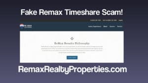 Remax Realty Timeshare Scam